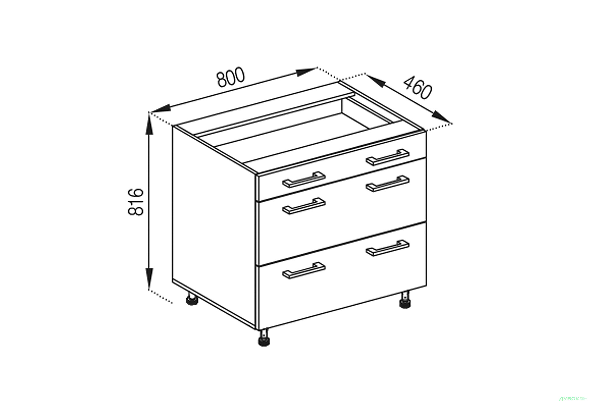 Зображення 1 - Н 80 3Ш (1+2) LUX Марта Лак Світ Меблів