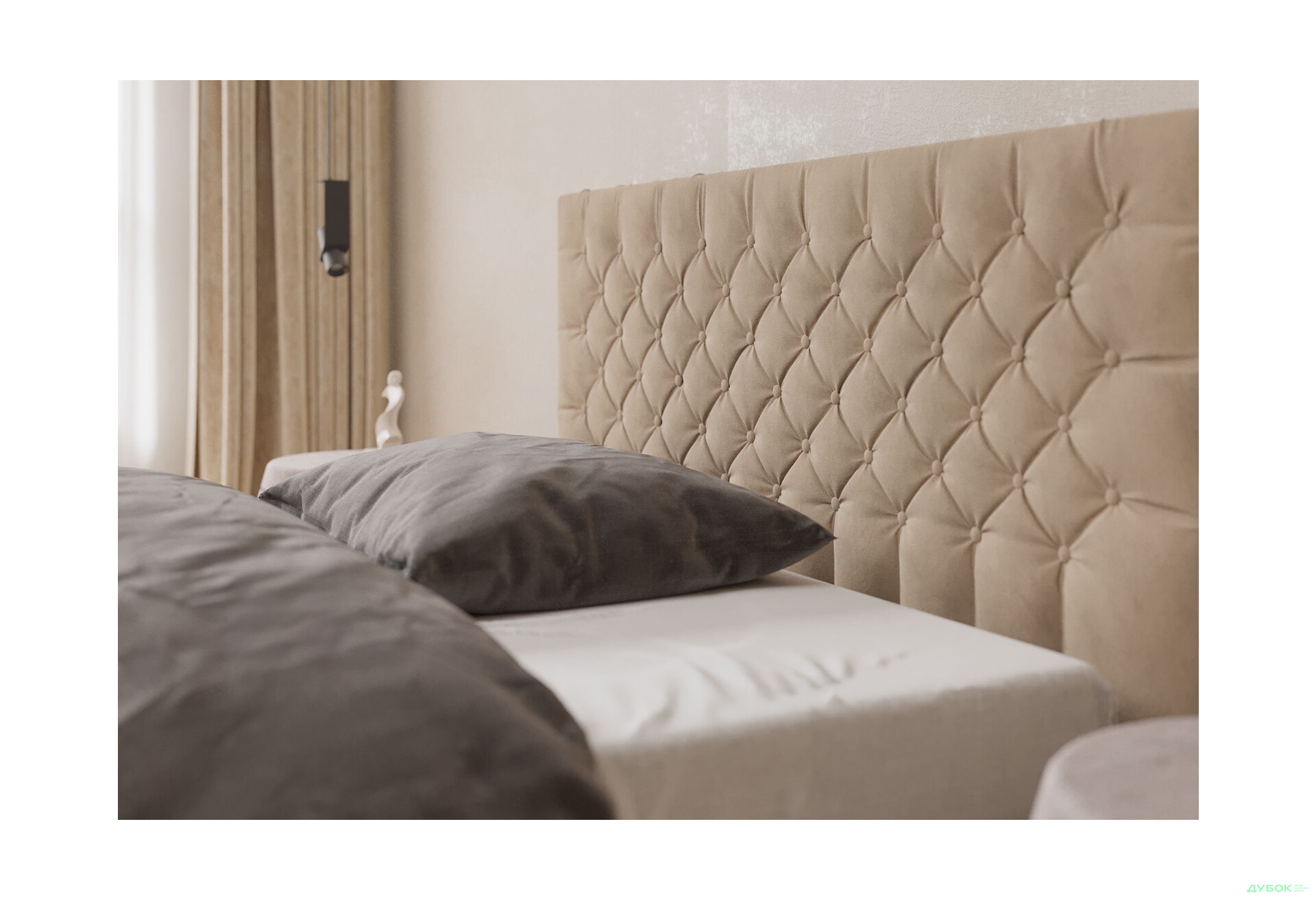 Зображення 3 - Ліжко-подіум Arbor Drev Каліфорнія (сосна) підйомне, фанерний каркас 160 см, тк. Лагуна 07