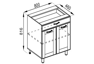 Н 80 ДШ LUX Доминика Svit Mebliv