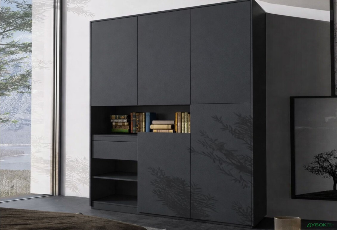 Зображення 2 - Шафа Moreli RS-2 з полицями, дверцятами та шухлядою 184 см