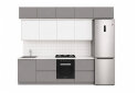 Зображення 2 - Кухня Інтерно Люкс / Interno Luxe 240 см, сірий мат / білий мат