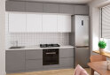 Зображення 1 - Кухня Інтерно Люкс / Interno Luxe 240 см, сірий мат / білий мат