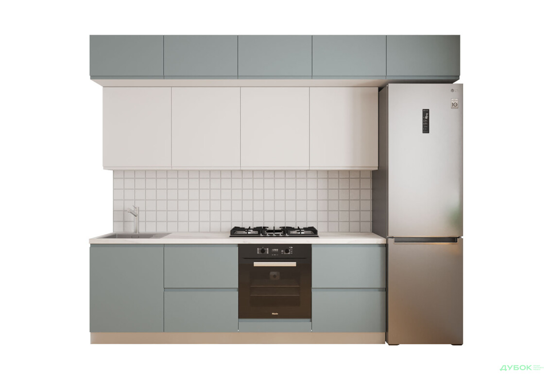 Кухня VIP-master Інтерно Люкс / Interno Luxe 240 см, сірий мат / білий мат - Зображення 2 Зображення 2 - Кухня VIP-master Інтерно Люкс / Interno Luxe 240 см, сірий мат / білий мат