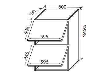 Верх 60В/900 2дв газ ліфт Зображення Верх 60В/900 2дв газ ліфт