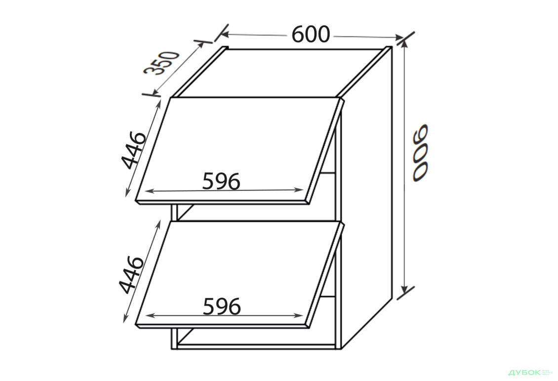 Зображення 2 - Верх 60В/900 2дв газ ліфт Глорі / Glory MiroMark