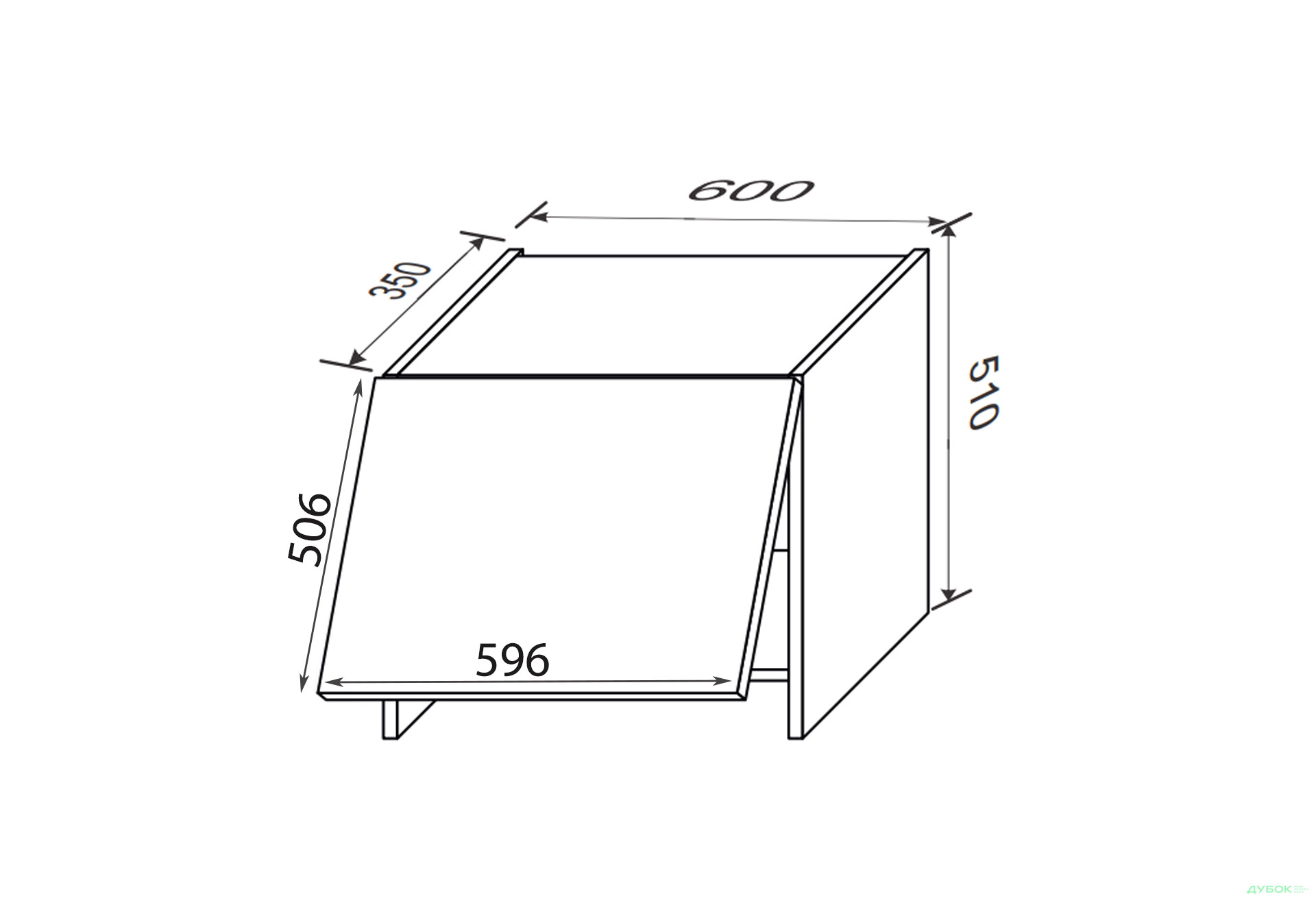 Зображення 2 - Верх 60ВВТ/510 1дв витяжка телескоп Глорі / Glory MiroMark