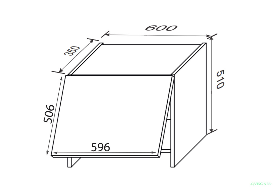 Зображення 2 - Верх 60ВВТ/510 1дв витяжка телескоп Глорі / Glory MiroMark