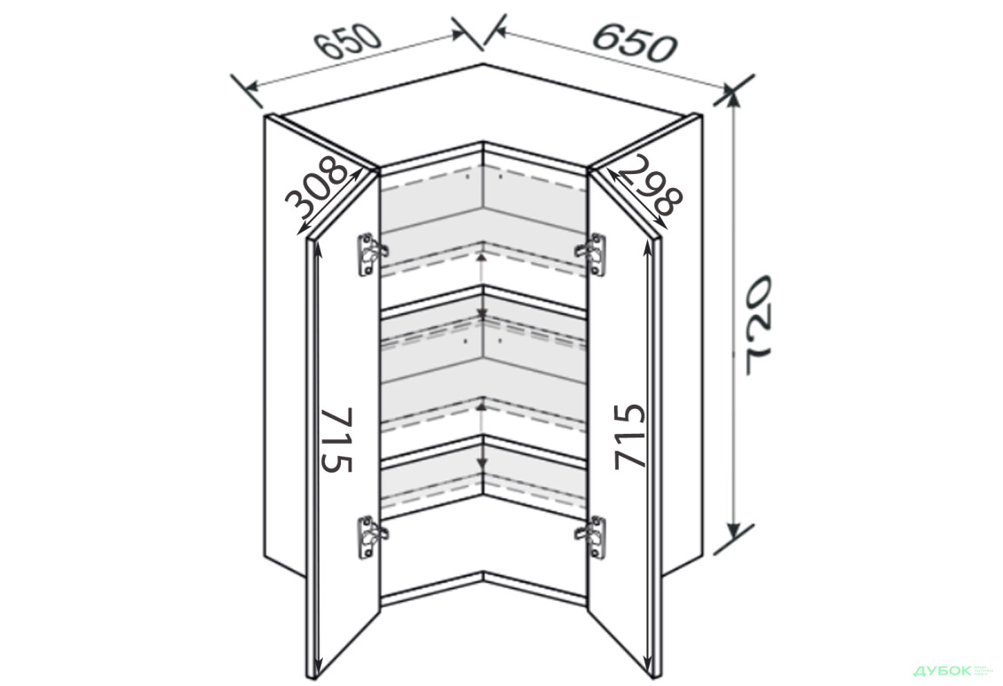 Зображення 2 - Верх Кут В 90°/720 2дв Глорі / Glory MiroMark