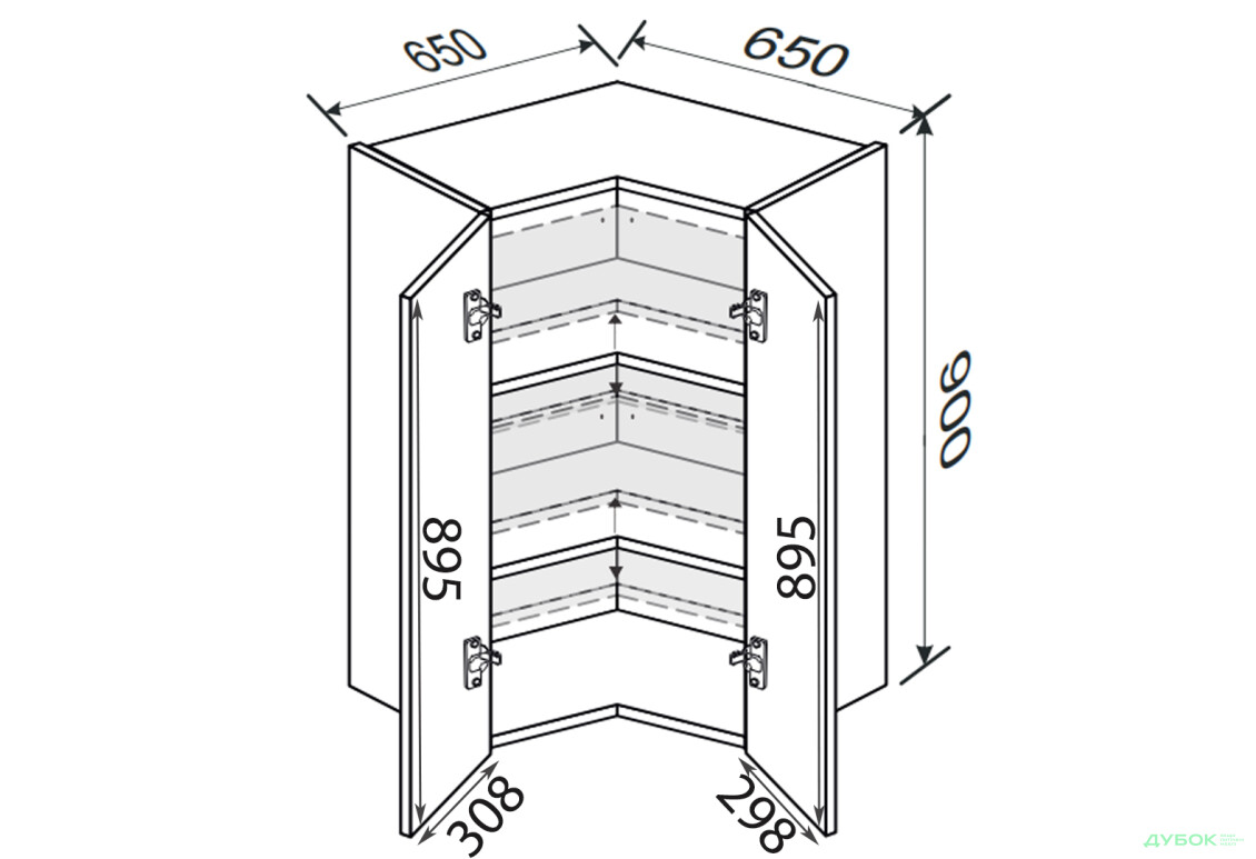 Зображення 2 - Верх Кут В 90°/900 2дв Глорі / Glory MiroMark