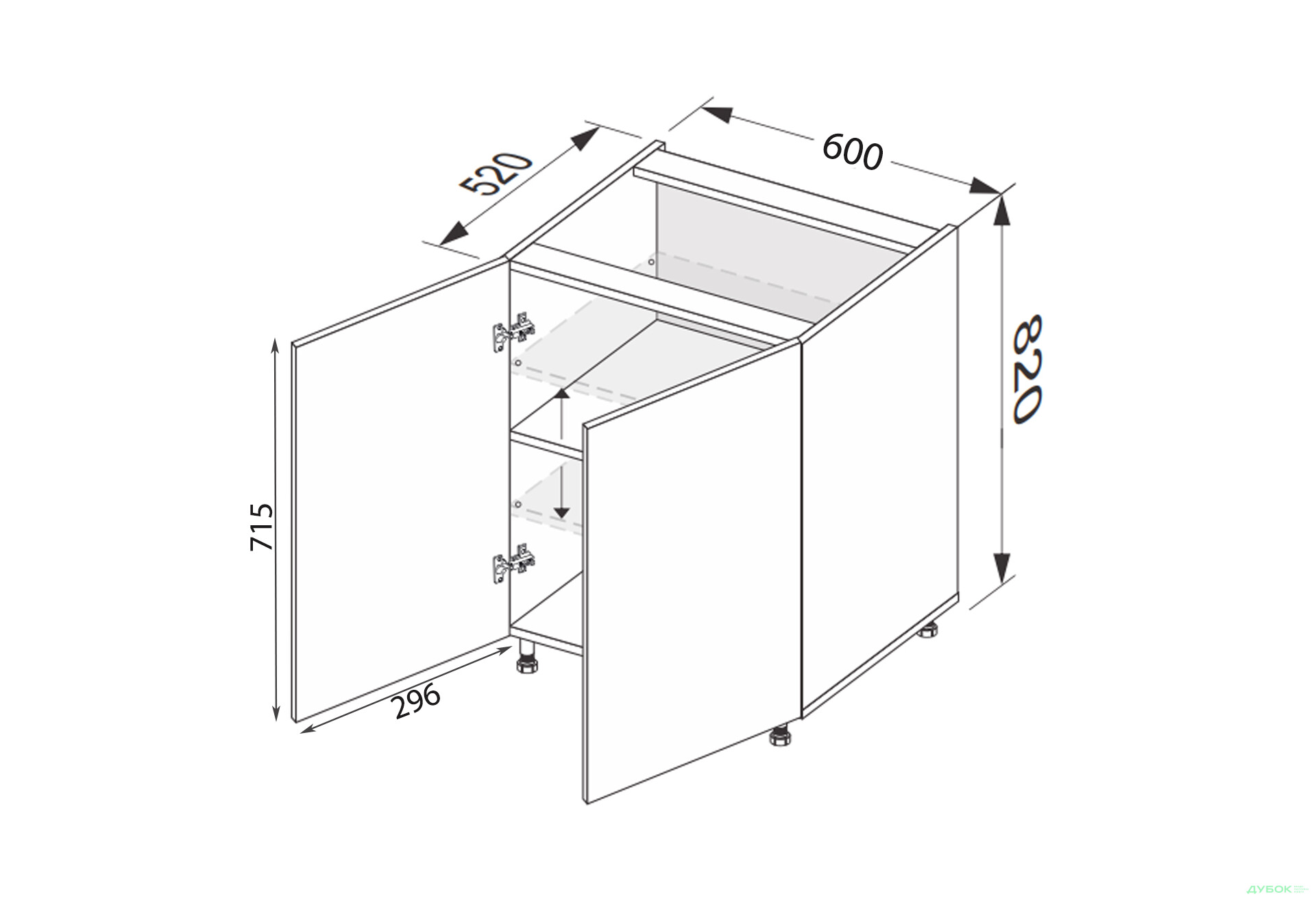 Зображення 2 - Низ 60Н/820 2дв Глорі / Glory MiroMark
