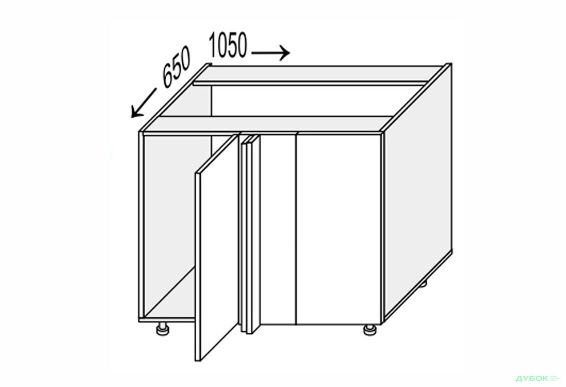 Низ кут Н 90°/820 1дв Глорі / Glory MiroMark