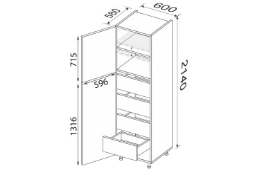 Пенал 60ПЗ/2140 для запасів Зображення Пенал 60ПЗ/2140 для запасів