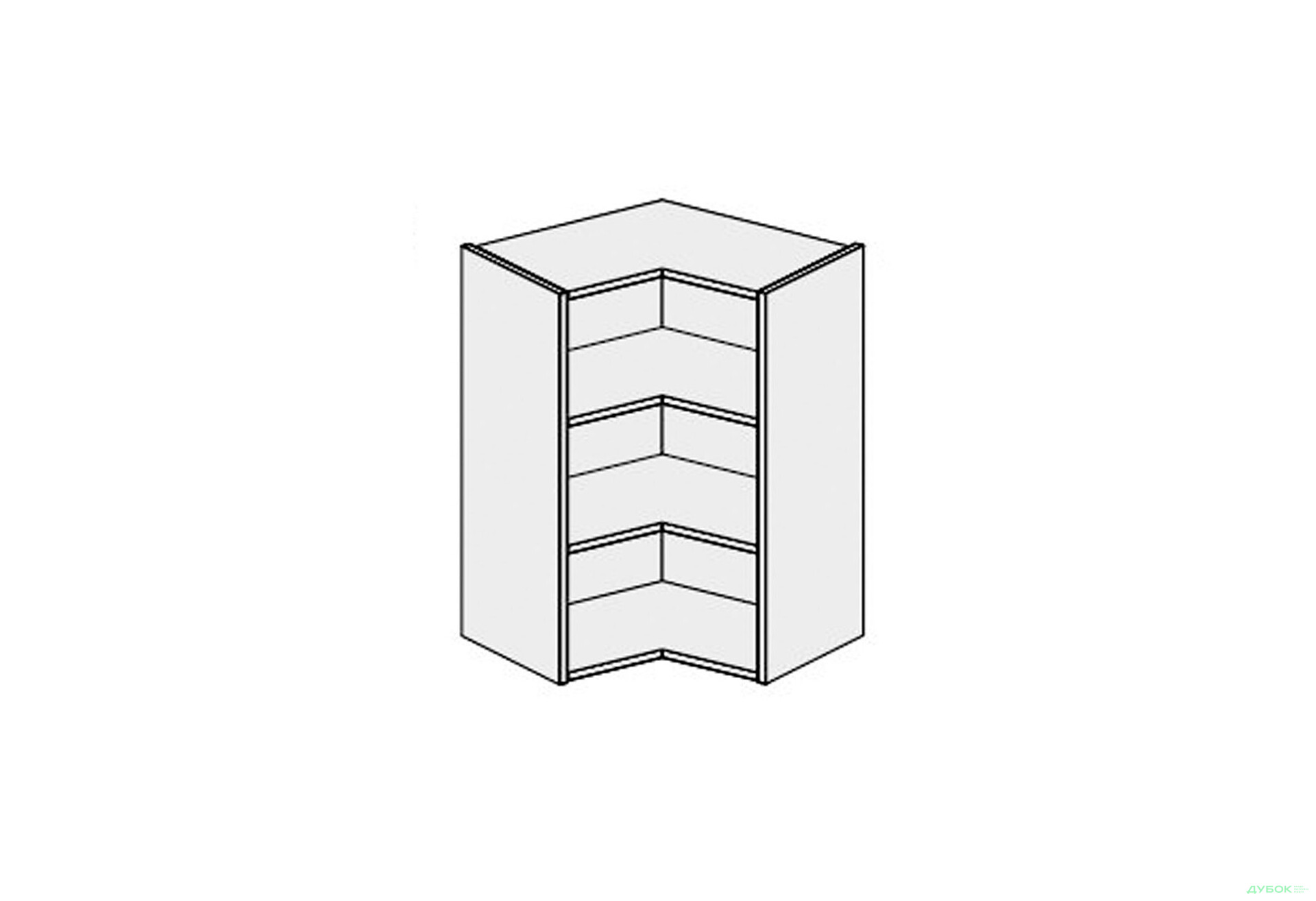 Зображення 1 - Корпус КутВ 90° 2дв 650х650 720мм MiroMark