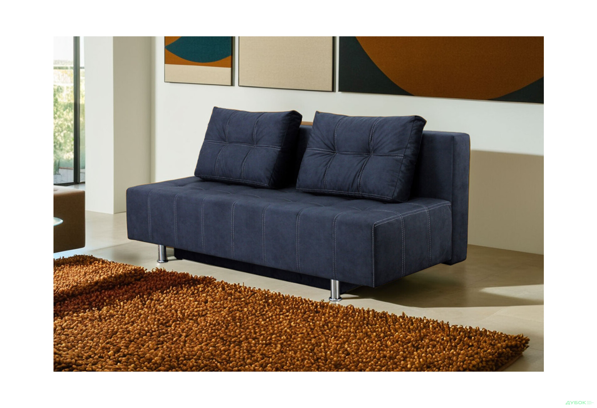 Диван Элегант Бенефит 23 192x92 см синий - Изображение 2 Изображение 2 - Диван Элегант Бенефит 23 192x92 см синий