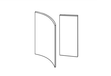 Фасад 30Н 1дв Радіусне Закінчення 720мм Глорі MiroMark