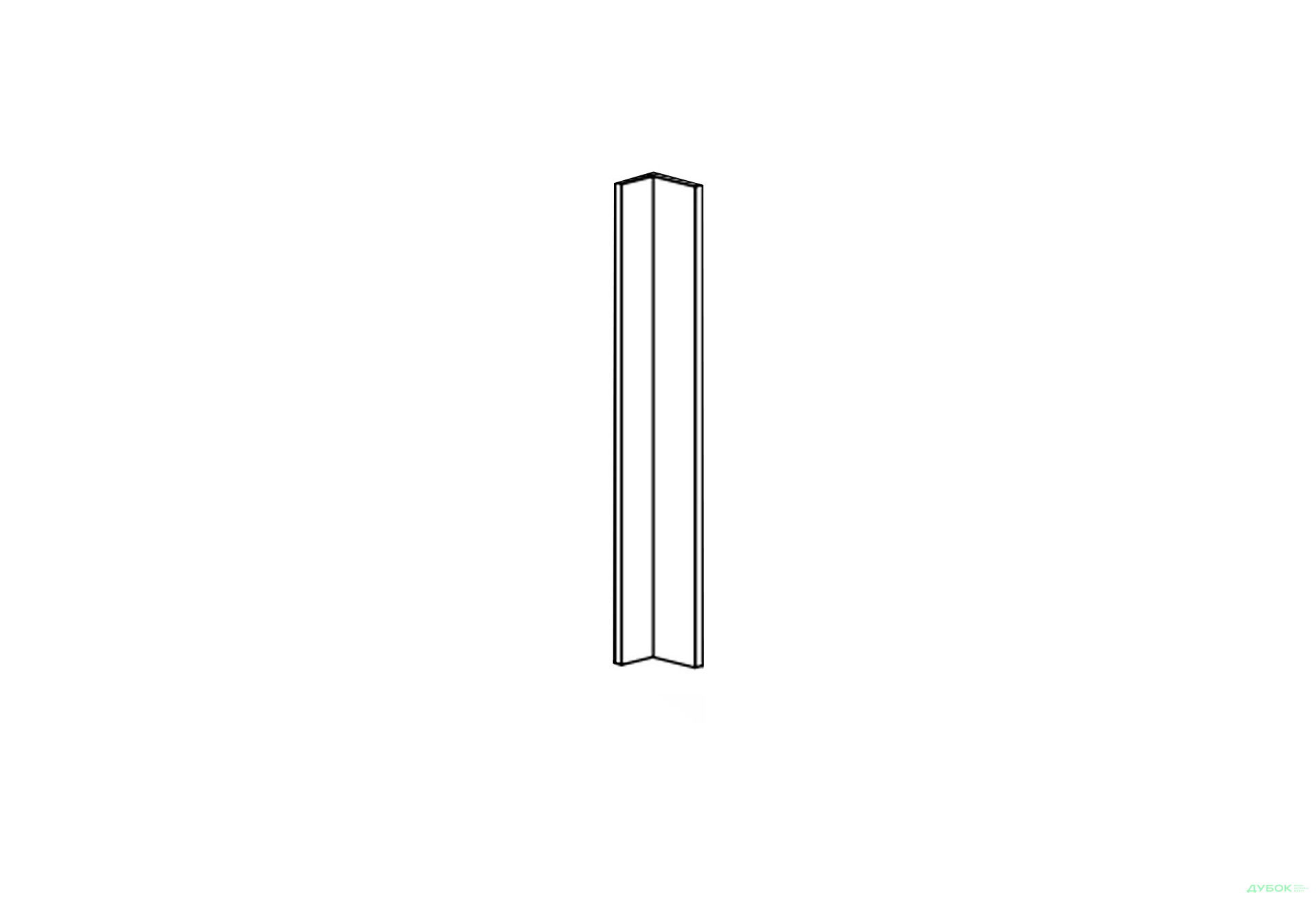 Изображение 1 - Фасад Угол Н 90° Обманка 650х650 720мм Глори МироМарк