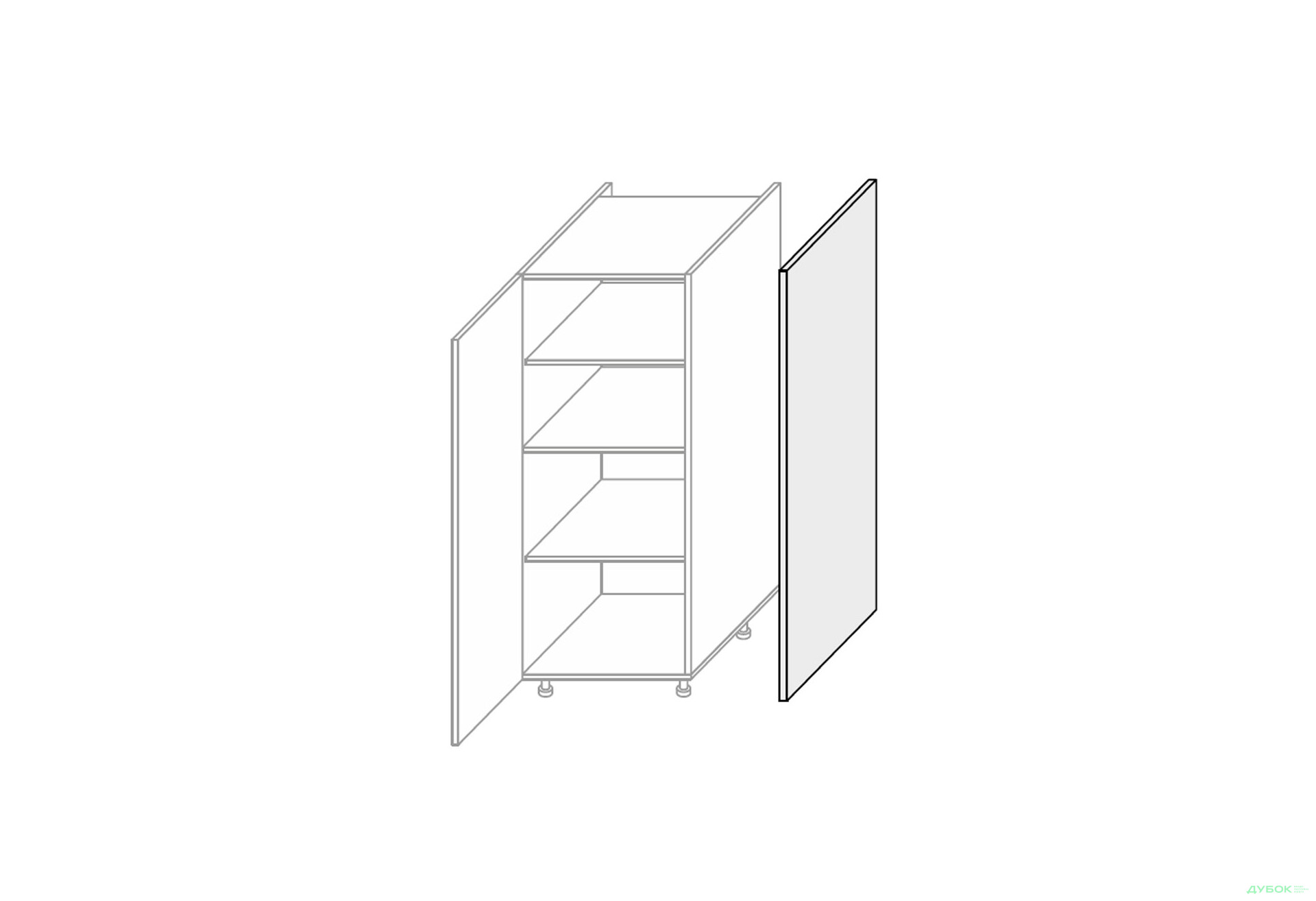 Зображення 1 - Бічна панель пенал 1420мм Глорі / Glory MiroMark