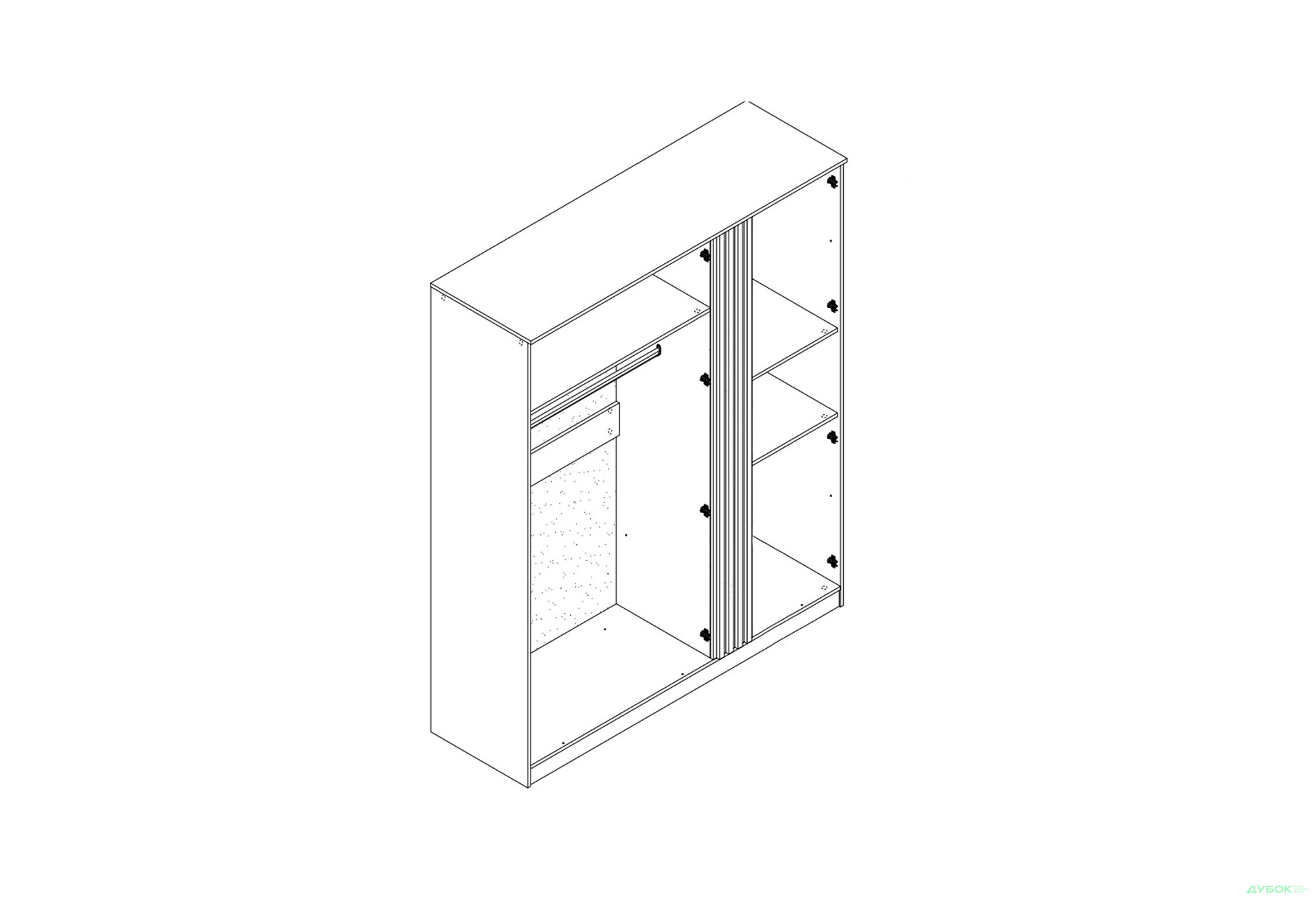Изображение 3 - Шкаф Svit Mebliv Тэо 3-дверный 170 см