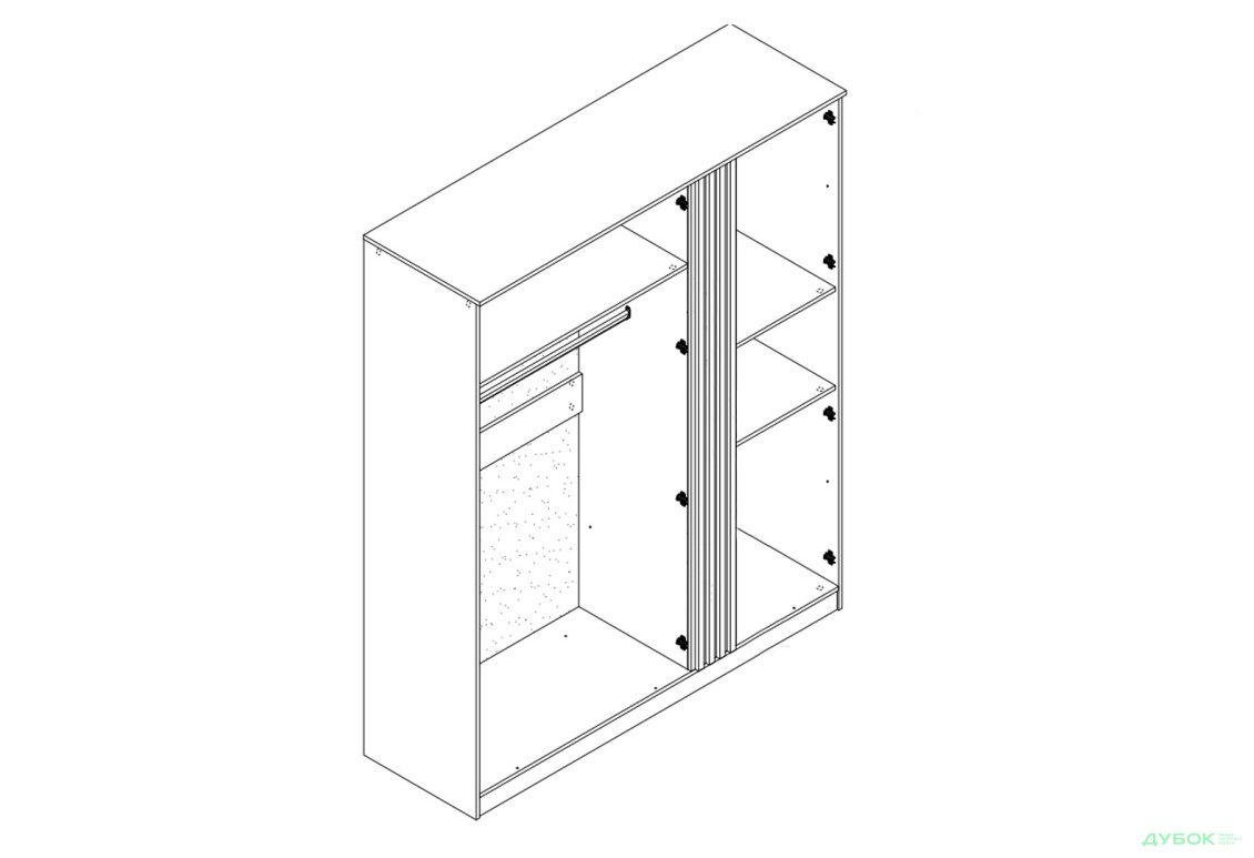 Изображение 3 - Шкаф Svit Mebliv Тэо 3-дверный 170 см