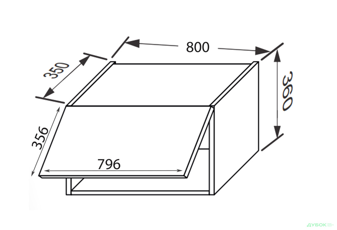 Верх 80В/360 1дв газ ліфт Лео / Leo MiroMark - Зображення 2 Зображення 2 - Верх 80В/360 1дв газ ліфт Лео / Leo MiroMark