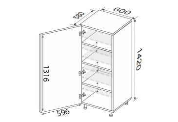 Пенал 60П/1420 Зображення Пенал 60П/1420
