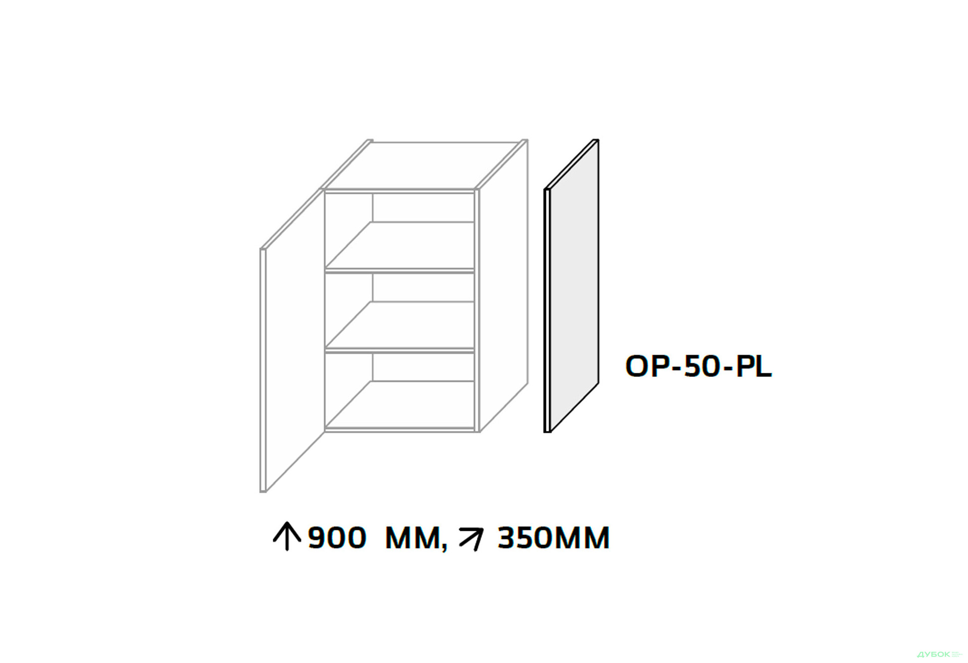 Бічна панель верхня 900мм Лео / Leo MiroMark - Зображення 3 Зображення 3 - Бічна панель верхня 900мм Лео / Leo MiroMark