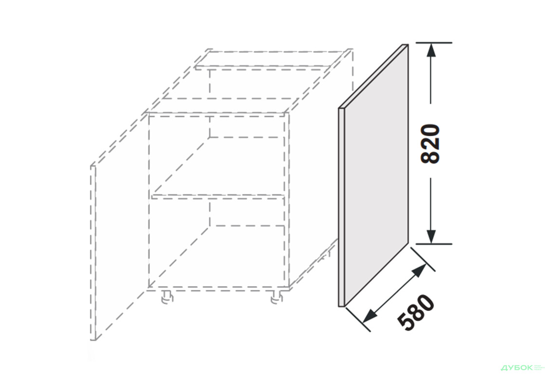 Бічна панель нижня 820мм Лео / Leo MiroMark - Зображення 2 Зображення 2 - Бічна панель нижня 820мм Лео / Leo MiroMark
