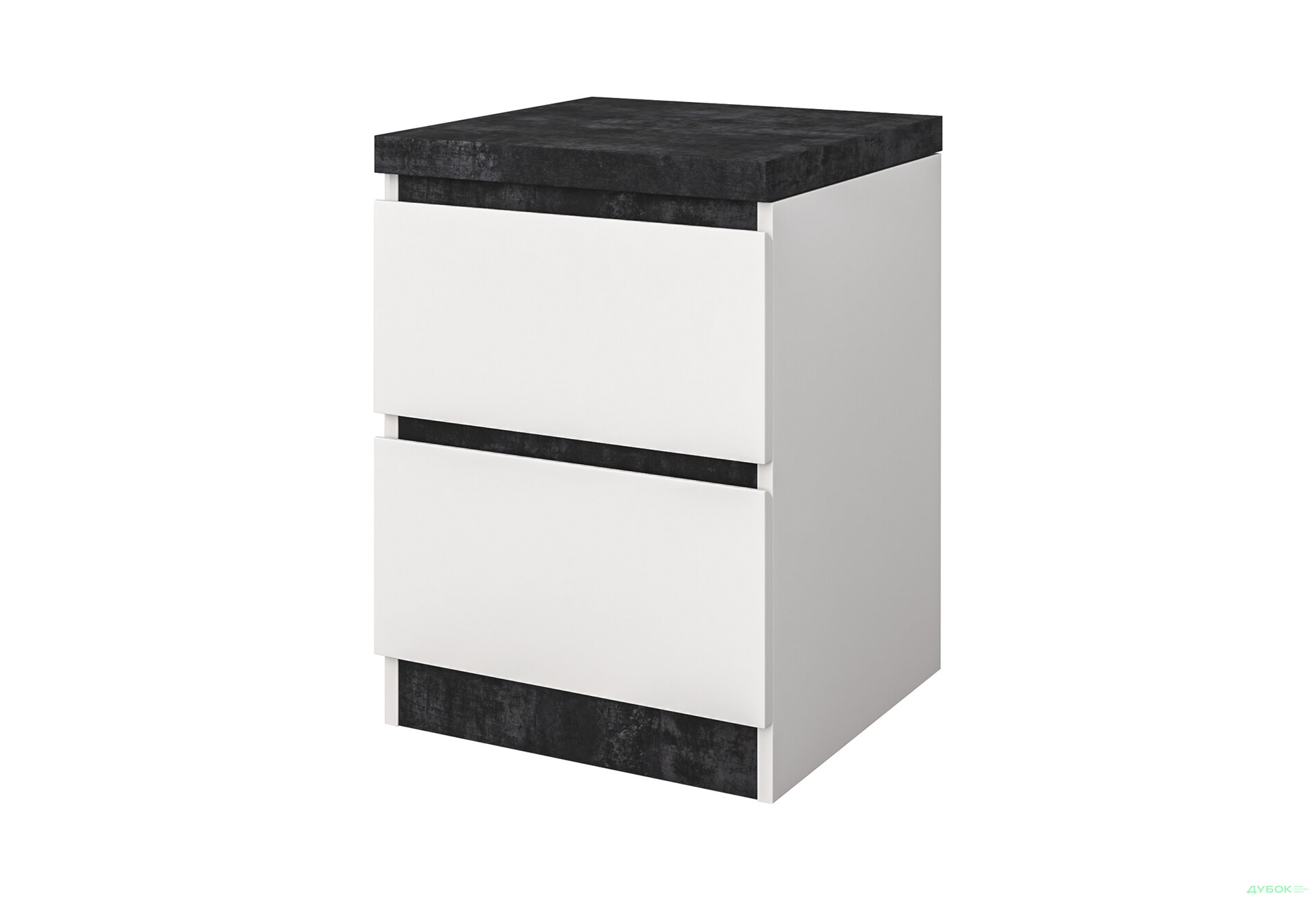 Изображение 1 - Тумба Svit Mebliv Мия с 2 ящиками 40 см, белый/бетон темный