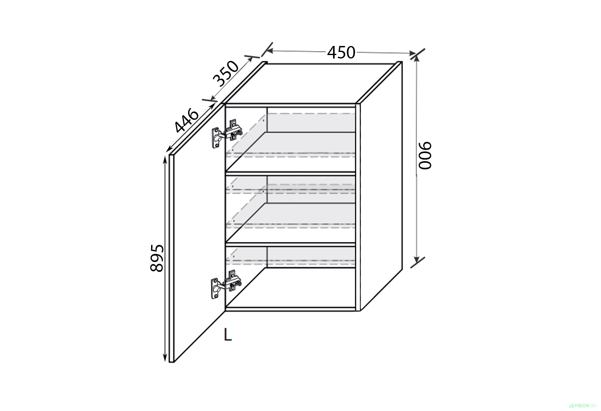 Зображення 2 - Верх 45В/900 1дв ліва Міленіум / Millenium MiroMark
