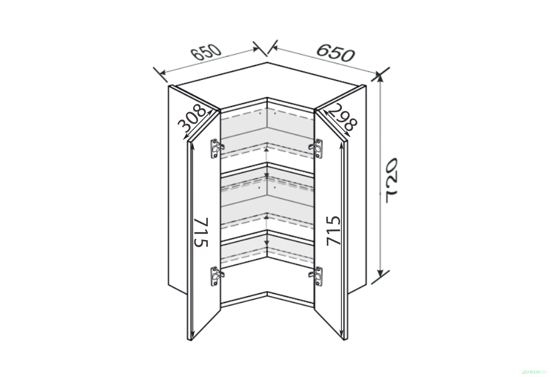 Изображение 2 - Верх Угол В 90°/720 2дв Миллениум / Millenium МироМарк
