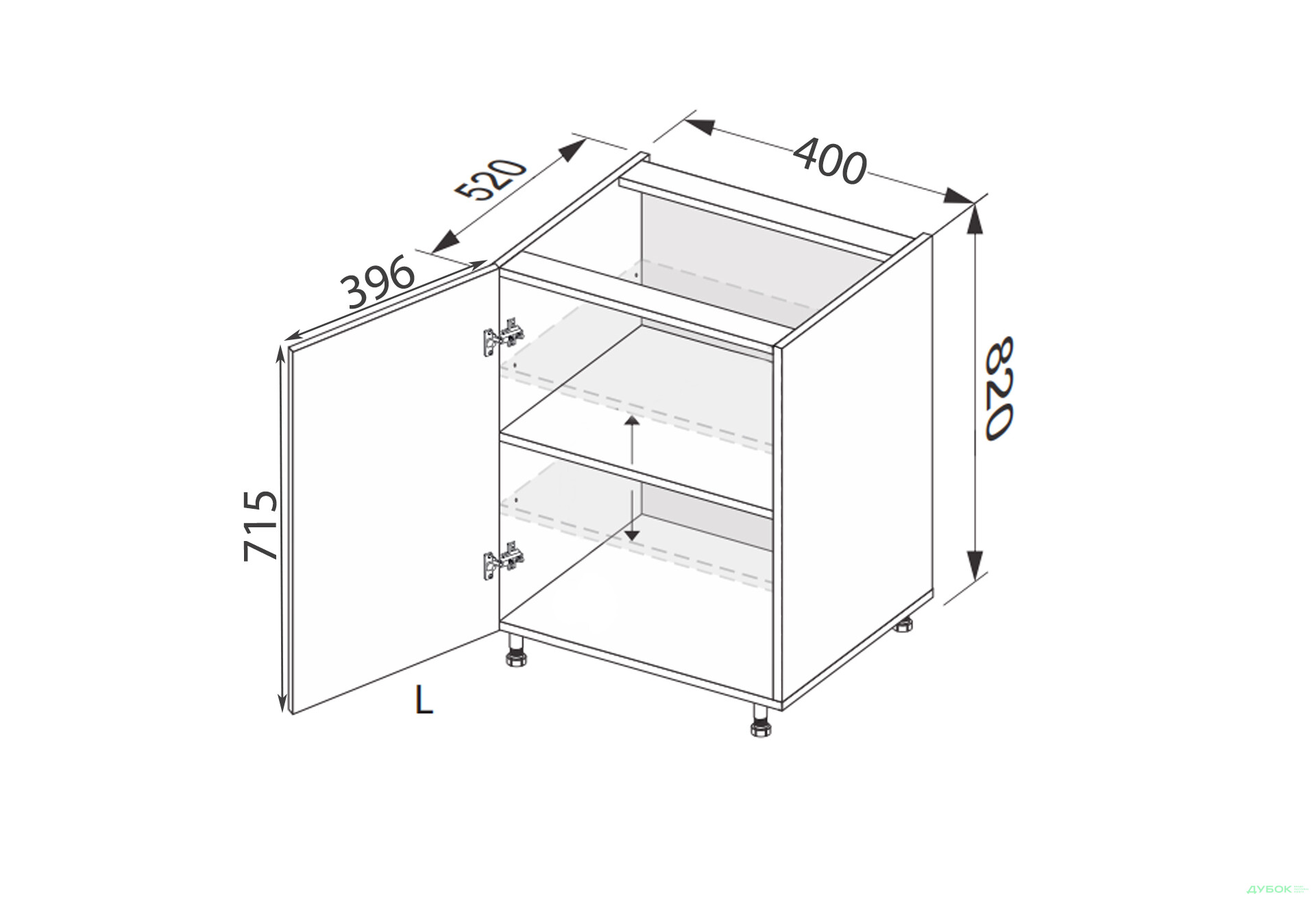 Зображення 2 - Низ 40Н/820 1дв ліва Міленіум / Millenium MiroMark