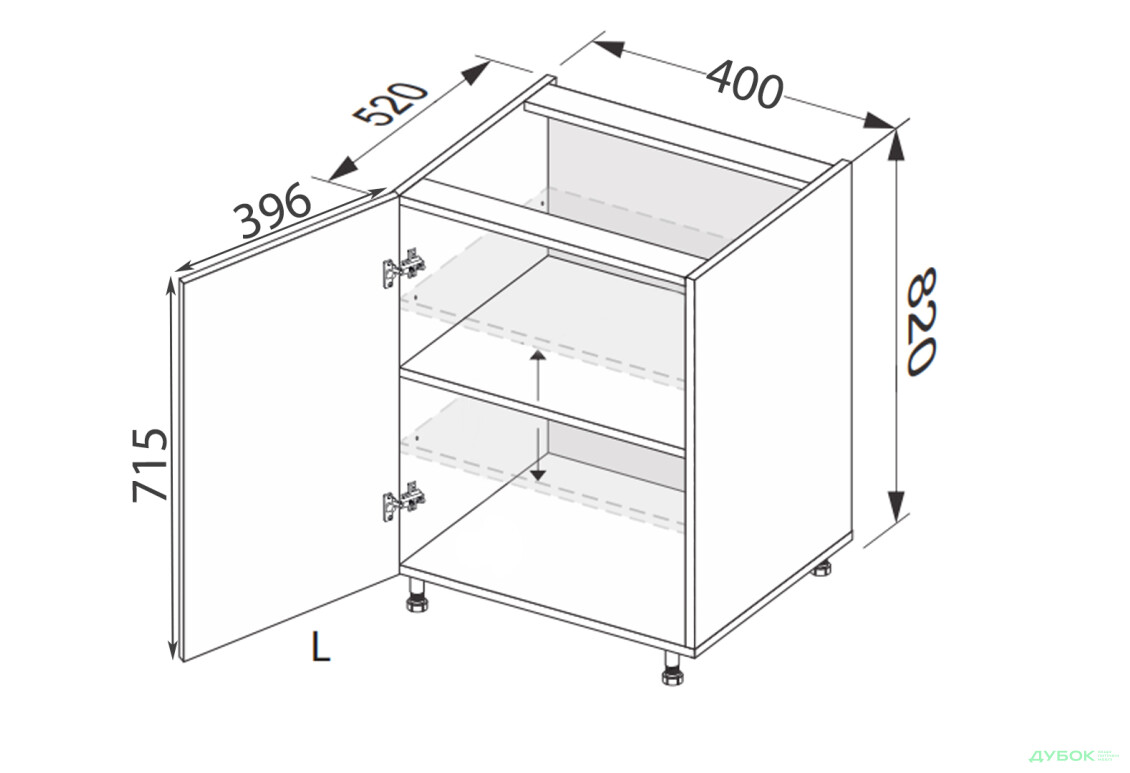 Зображення 2 - Низ 40Н/820 1дв ліва Міленіум / Millenium MiroMark