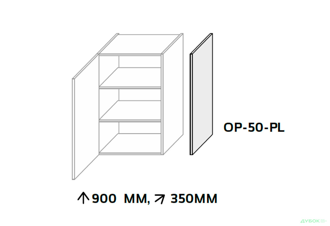 Боковая панель верхняя 900мм МироМарк - Изображение 2 Изображение 2 - Боковая панель верхняя 900мм МироМарк