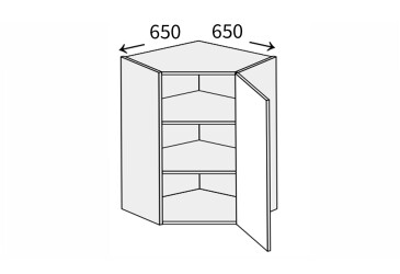 Верх Угол В 45°/720 (650х650) 1дв правый Миллениум / Millenium МироМарк