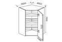 Изображение 2 - Верх Угол В 45°/720 (650х650) 1дв правый Миллениум / Millenium МироМарк