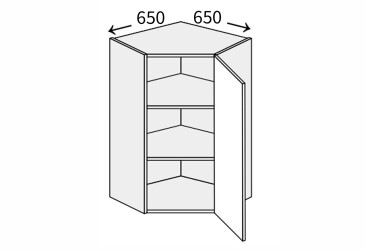 Верх Кут В 45°/900 (650х650) 1дв правий Міленіум / Millenium MiroMark