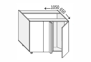 Низ угол Н 90°/820 1дв правый Миллениум / Millenium МироМарк