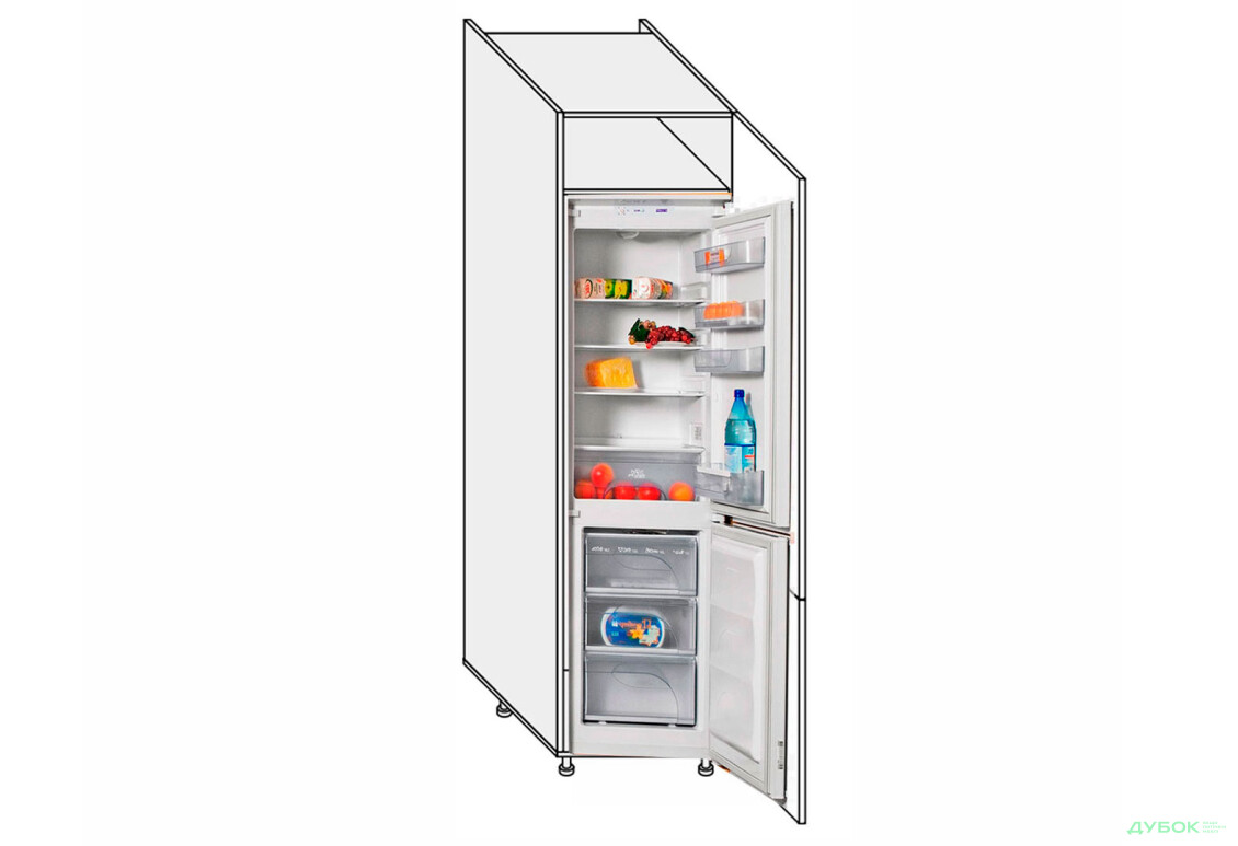 Пенал 60ПХ/2140 холодильник правый Миллениум / Millenium МироМарк