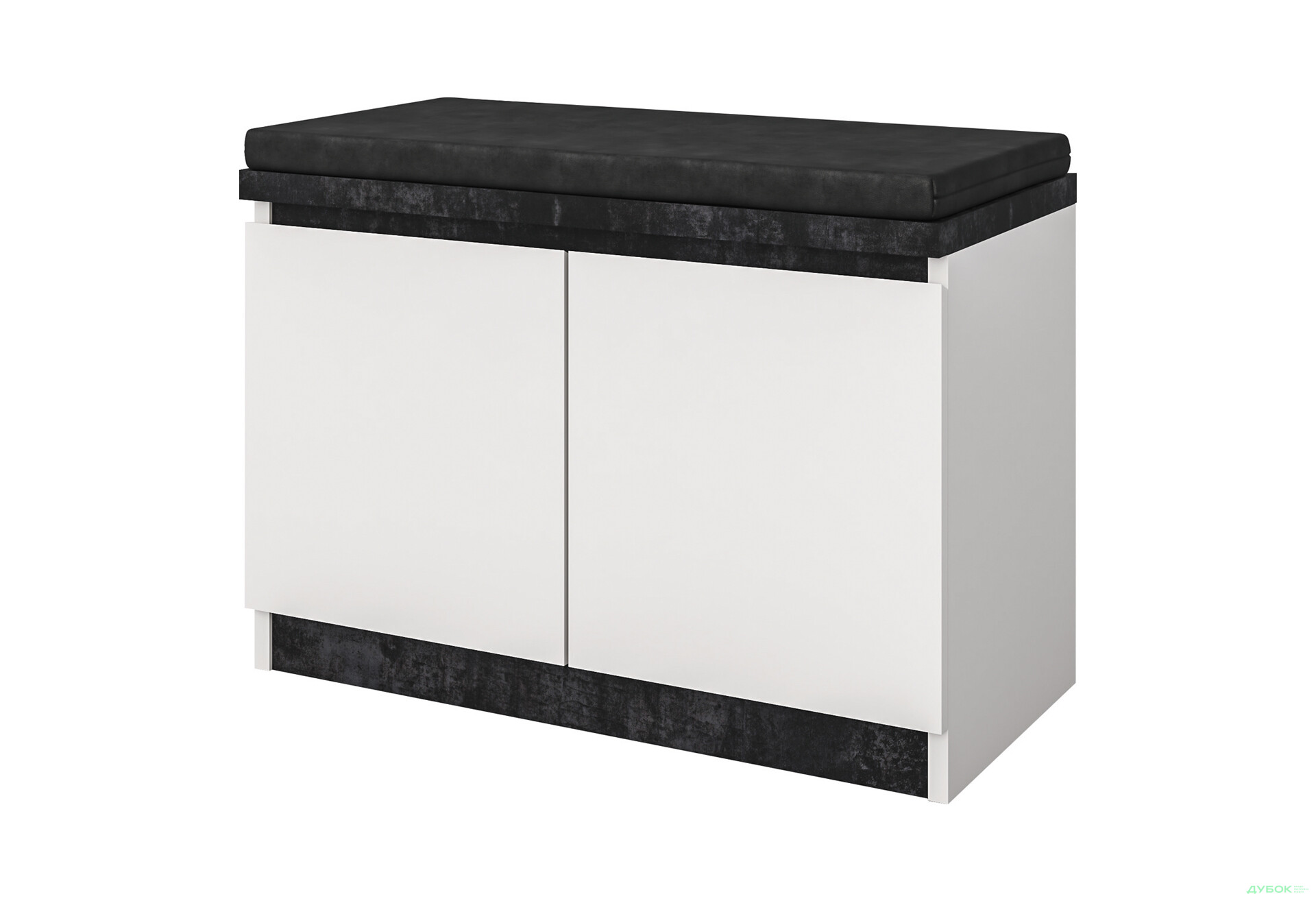 Изображение 1 - Тумба Svit Mebliv Мия с дверками 80 см, белый/бетон темный
