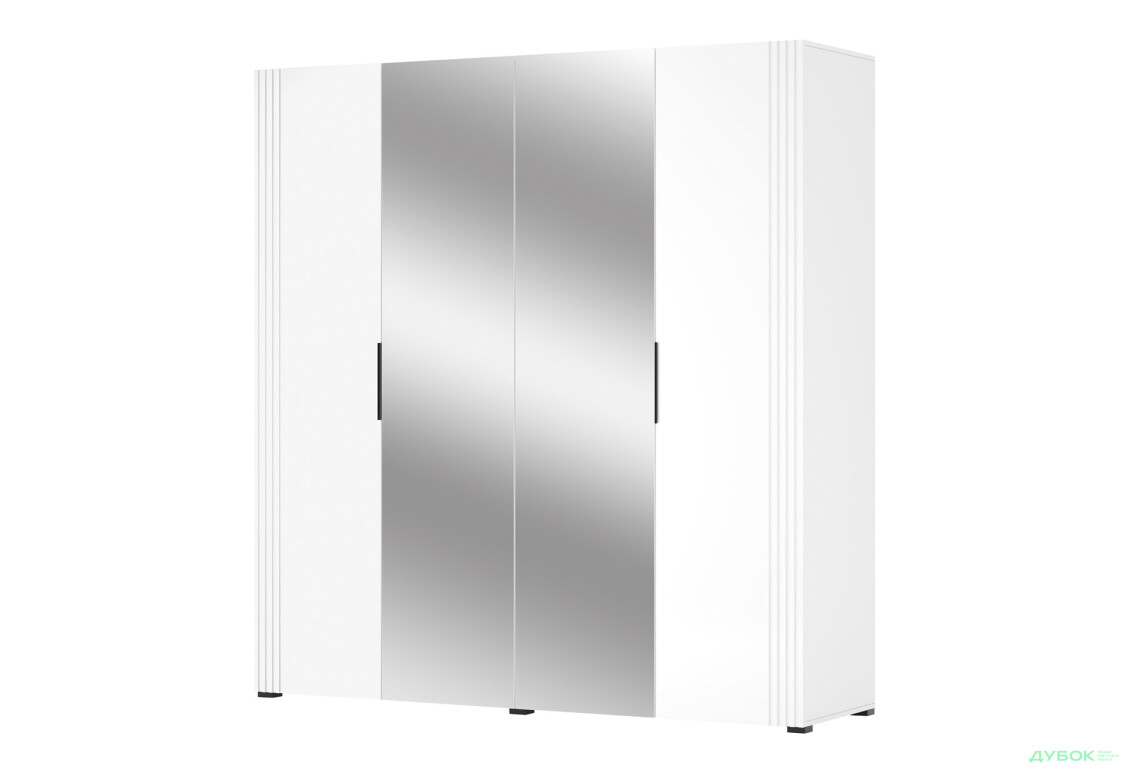 Шкаф Svit Mebliv Амелия 4-дверный с зеркалом 200 см, белый