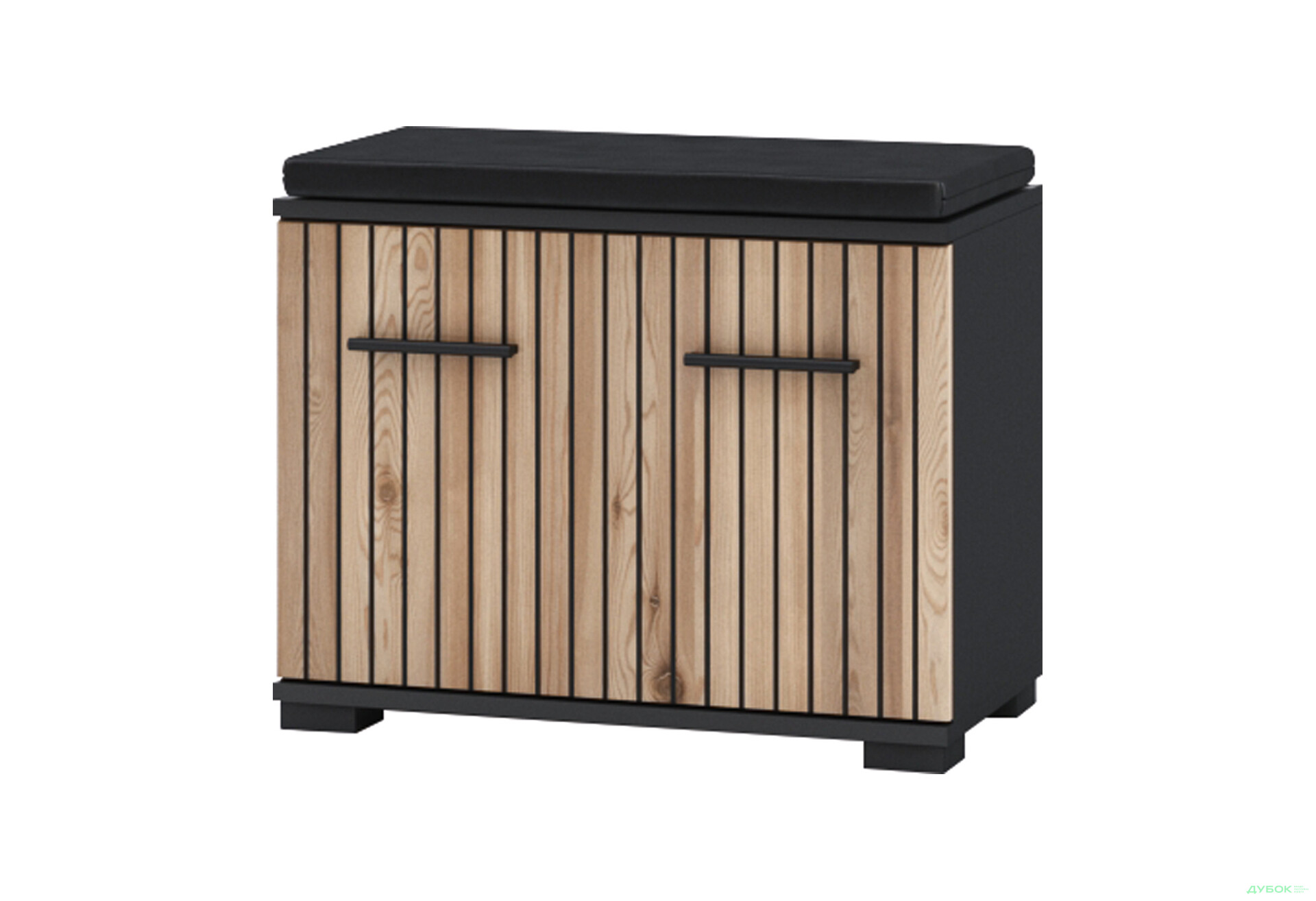 Зображення 1 - Тумба Світ Меблів Амбре з дверцятами 60 см, дуб артизан/антрацит