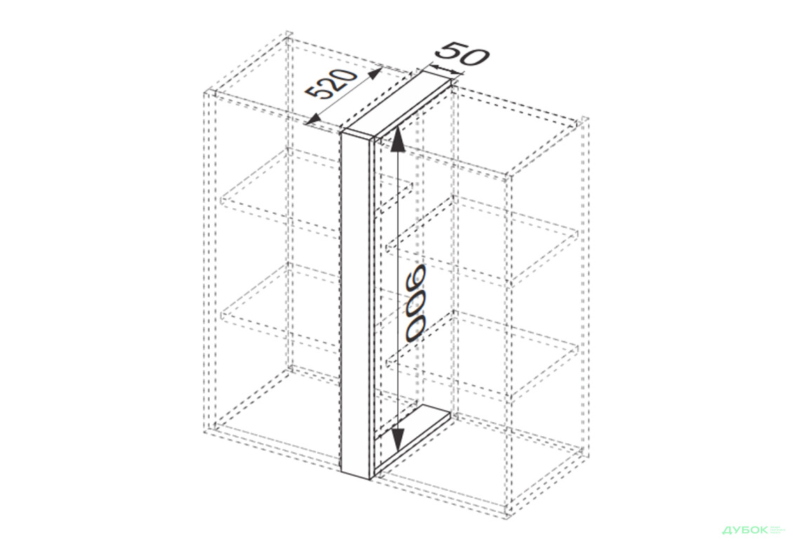 Изображение 2 - Верх 5ВП/900 пилястра Миллениум / Millenium МироМарк