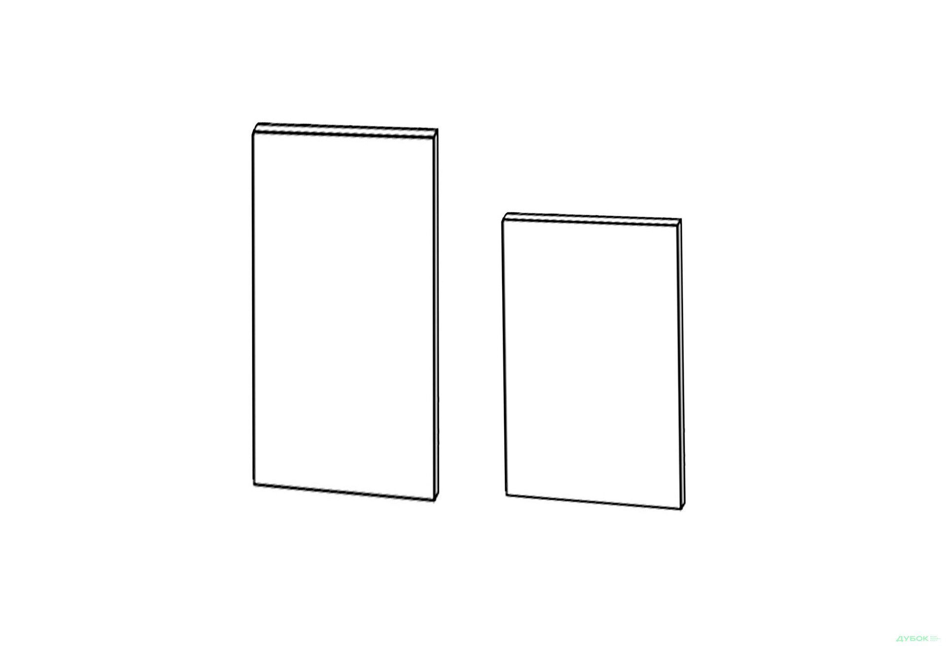 Зображення 1 - Фасад Пенал 60П ЛІВА 2140мм Міленіум MiroMark