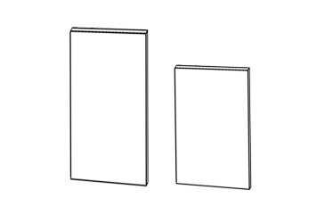 Фасад Пенал 40П ЛІВА 2140мм Міленіум MiroMark