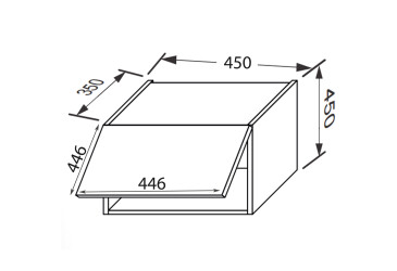 Верх 45В/450 1дв Aventos Pro Blum Зображення Верх 45В/450 1дв Aventos Pro Blum