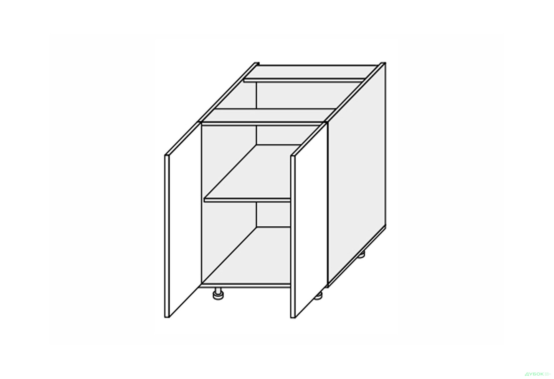 Зображення 1 - Низ 60Н/820 2дв Pro Blum Міленіум / Millenium Premium MiroMark