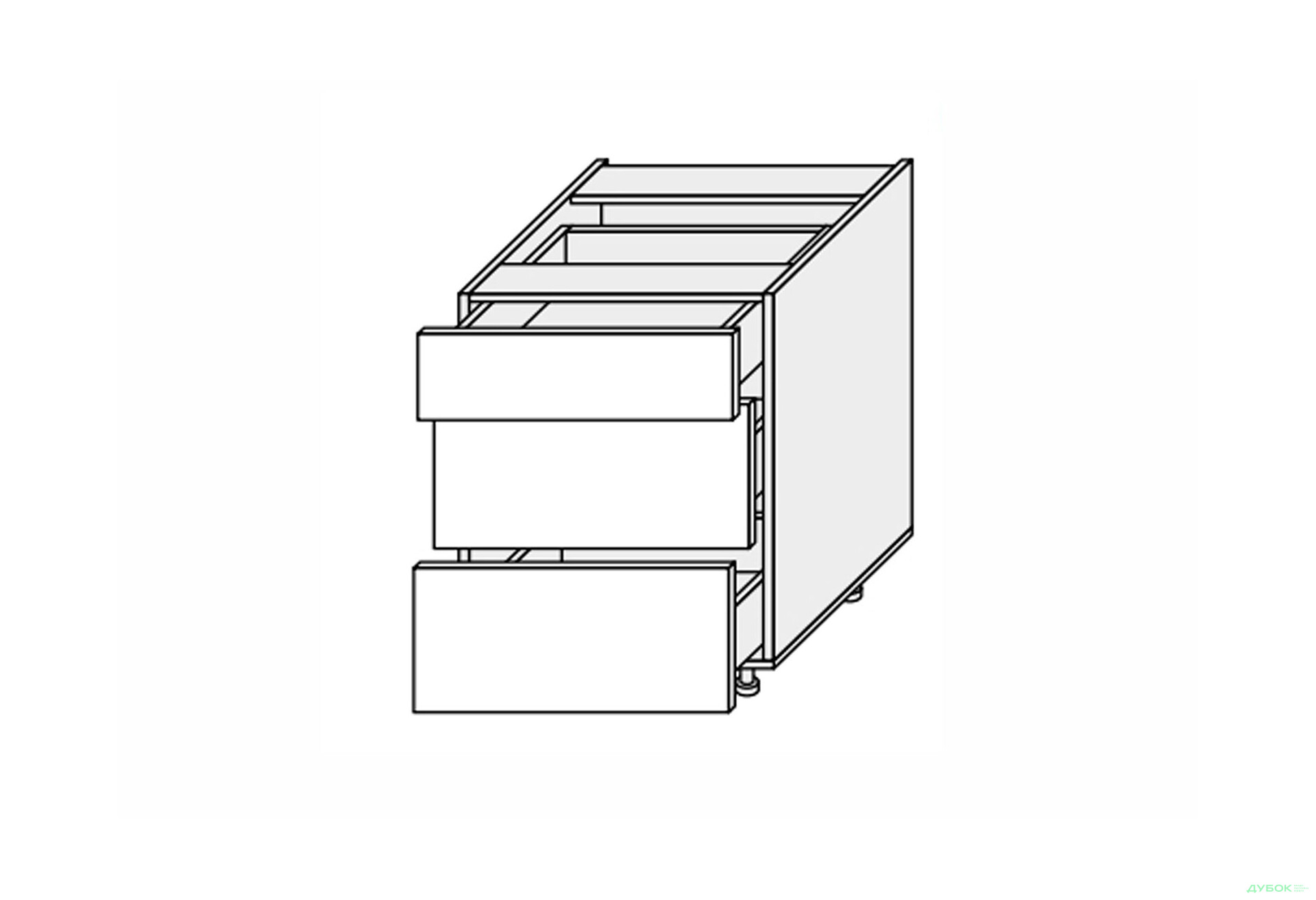 Зображення 1 - Низ 80Н3ШХ/820 Pro Hettich Міленіум / Millenium Premium MiroMark