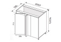 Зображення 2 - Низ кут Н 90°/820 1дв Pro Blum лівий Міленіум / Millenium Premium MiroMark