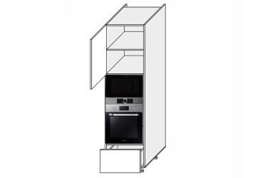 Пенал 60ПДМ1ШХ/2140 духовка + мікрохвильовка телескоп Pro Blum+Hettich лівий
