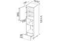 Изображение 2 - Пенал 60ПДМ1ШХ/2320 духовка + микроволновка телескоп Pro Blum+Hettich левый Миллениум / Millenium Premium МироМарк